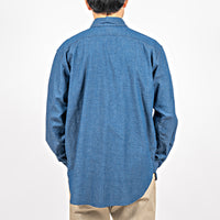 WORKERS  Yama-Poke Work Shirt, Blue Moku Chambray