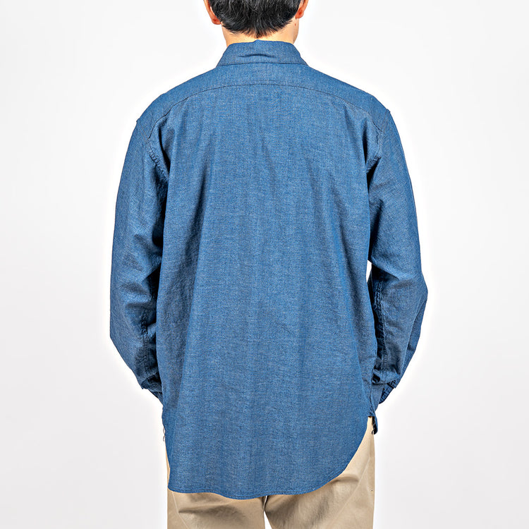 WORKERS  Yama-Poke Work Shirt, Blue Moku Chambray