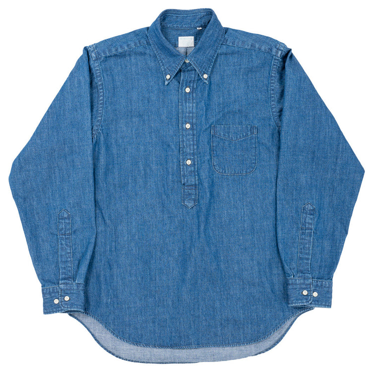 WORKERS  Pullover BD, 7.5 oz Denim, Washed
