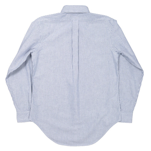 WORKERS  7 Button BD, Stripe OX, Blue