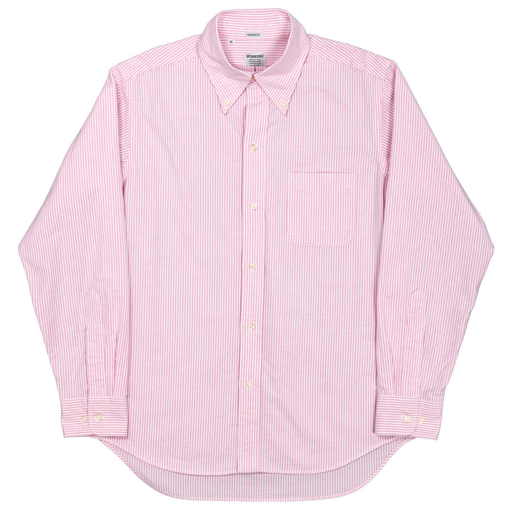 WORKERS  Modified 6 Button BD STRIPE PINK
