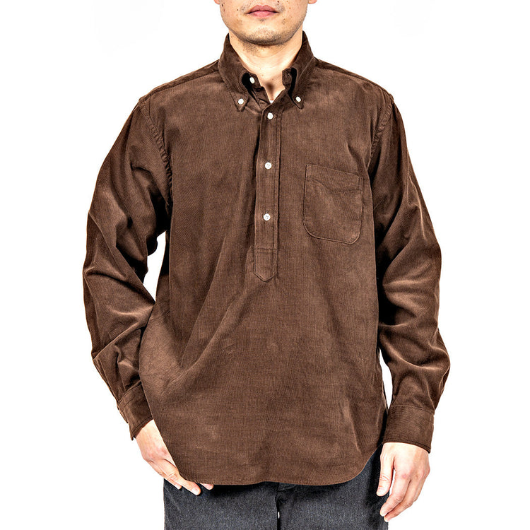 WORKERS Pullover BD, Corduroy, Brown