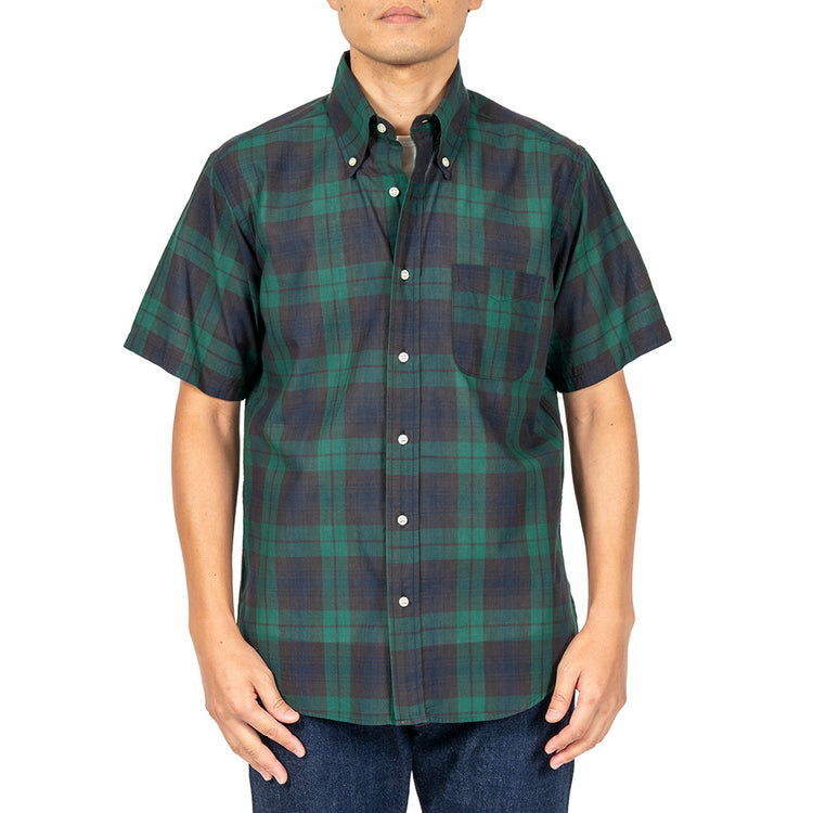 WORKERS  Modified Short Sleeve BD, India Madras, Blackwatch