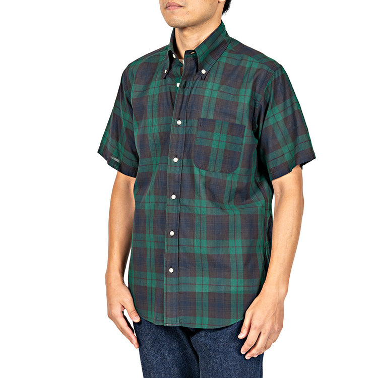 WORKERS  Modified Short Sleeve BD, India Madras, Blackwatch