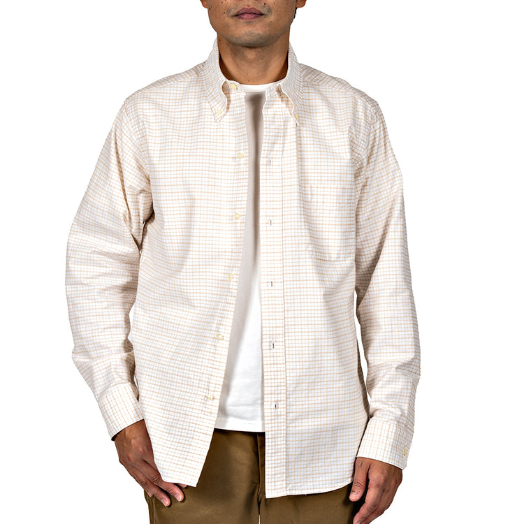 WORKERS  Modified 6 Button BD MATILDA CHECK BEIGE