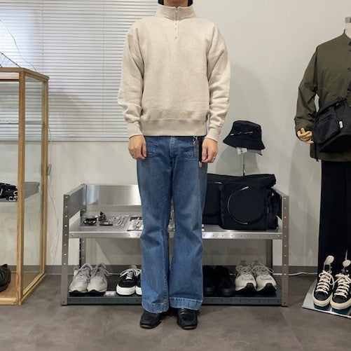 A.G.SPALDING&BROS / HALF ZIP TRAINING SHIRTS L.GRAY