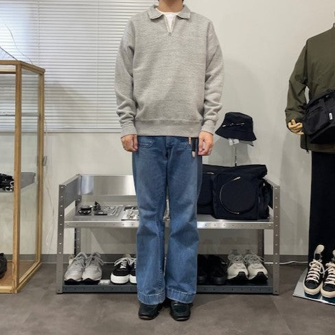 A.G.SPALDING&BROS / HALF ZIP TRAINING SHIRTS L.GRAY