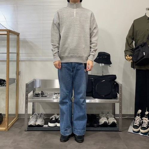 A.G.SPALDING&BROS / HALF ZIP TRAINING SHIRTS L.GRAY