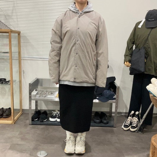 NANGA /NO COLLAR SOFT DOWN CARDIGAN/ノーカラーソフトダウンカーディガン BEIGE