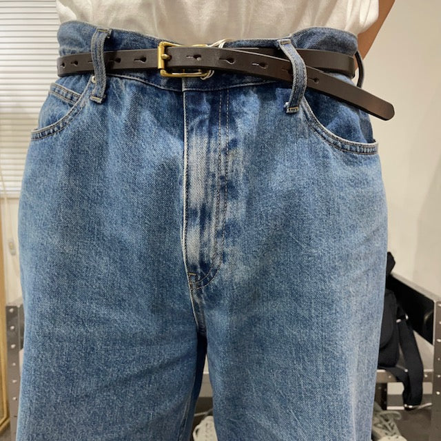 Riprap / PASS THROUGH BELT NARROW (BRITISH SADDLE) DK BROWN