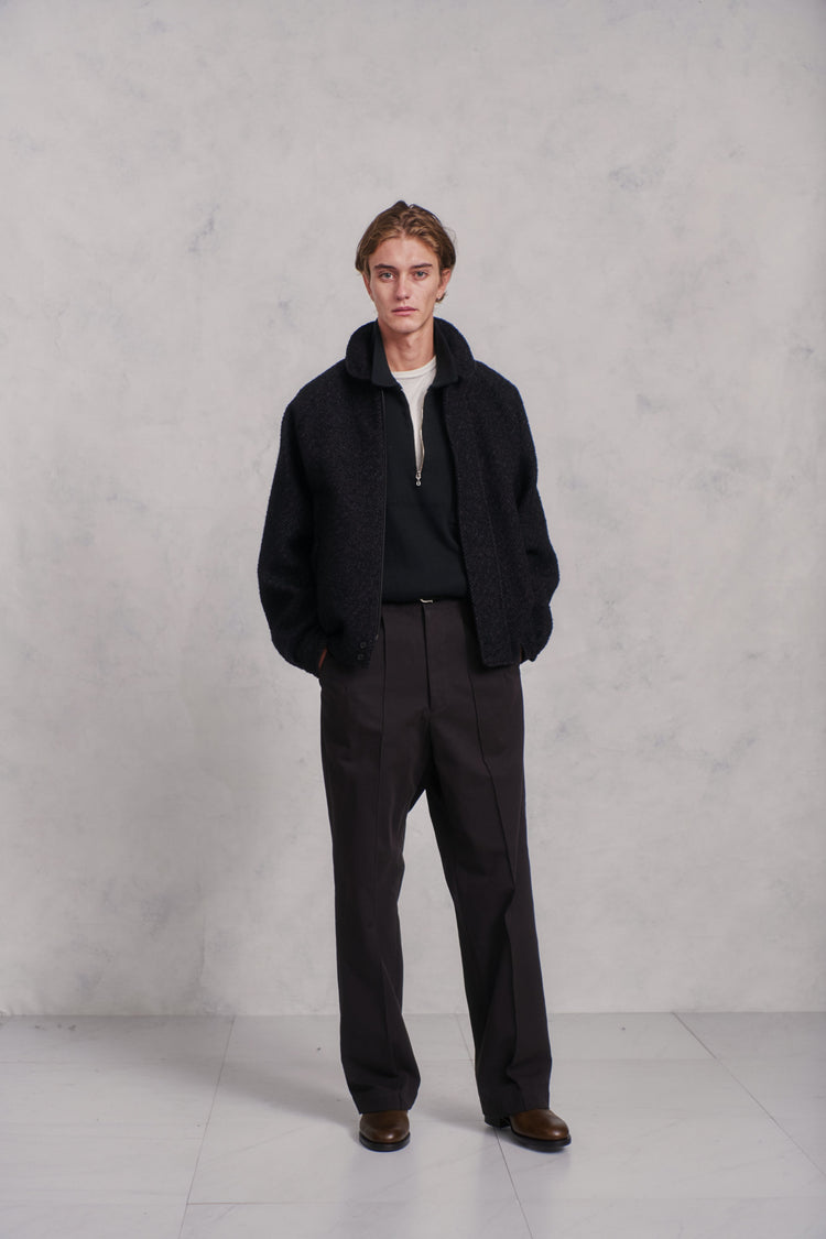 OLD JOE BRAND   FRONT TUCK ARMY TROUSER BLACK