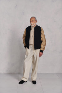 OLD JOE BRAND   QUATER ZIP SILK NEP RIBED SHIRTS FOG