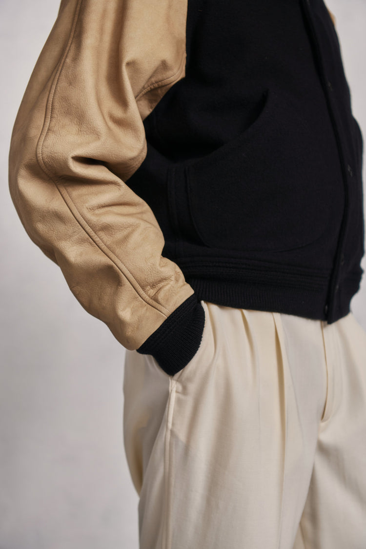 OLD JOE BRAND   BUTTON-FRONT CAMPBELL JACKET ONYX*DUNE