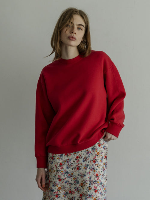 MEYAME SWITCHING PATTERN SWEAT (BRUSHED LINING) MEY-2505 RED