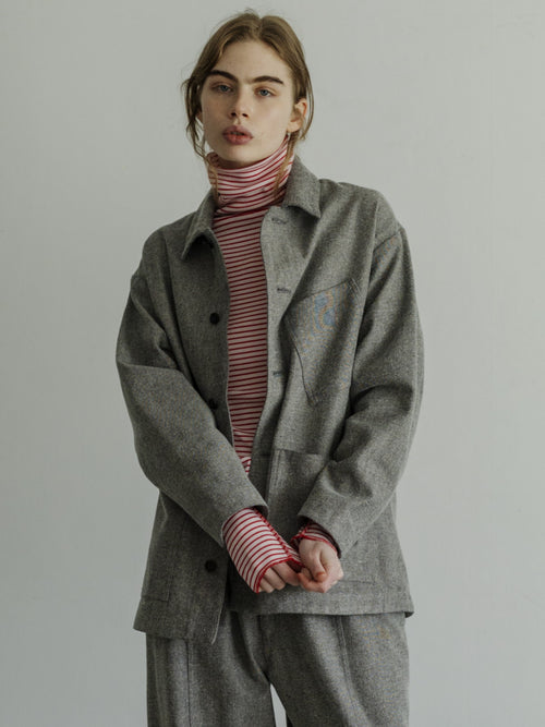 MEYAME BORDER SOFT RIB TURTLENECK MEY-2501 PINK*RED