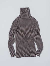 MEYAME BORDER SOFT RIB TURTLENECK MEY-2501 PINK*RED