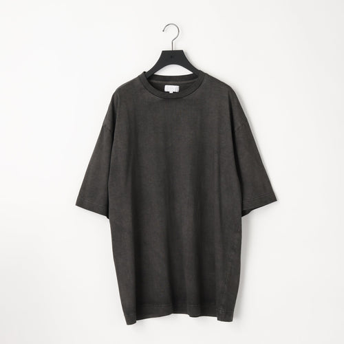 KANEMASA PHIL / 36G Low Twist Garment Dye S/S Tee CHARCOAL PIGMENT
