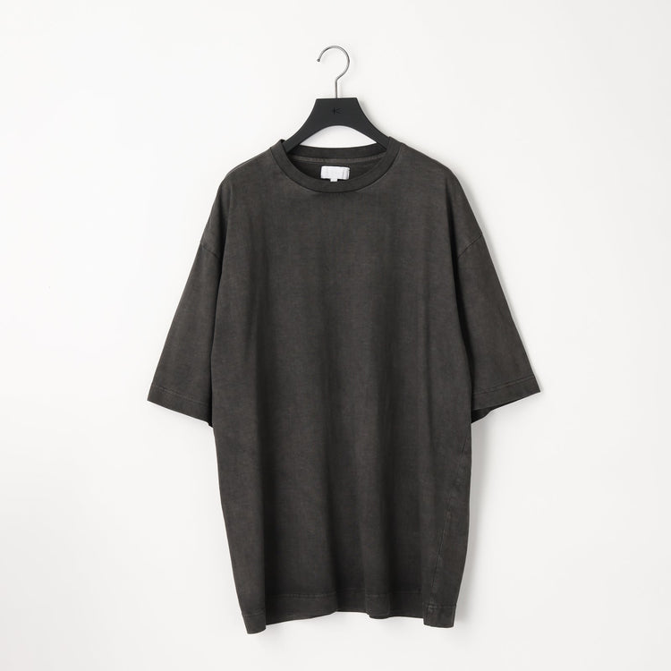 KANEMASA PHIL / 36G Low Twist Garment Dye S/S Tee CHARCOAL PIGMENT