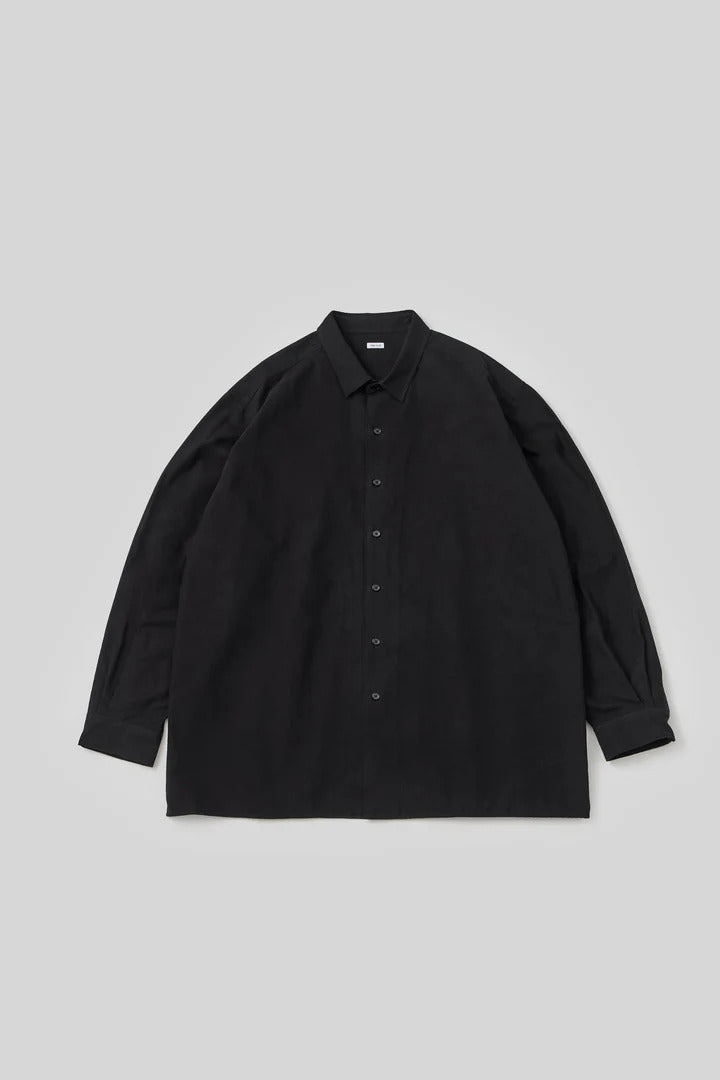 THE DAY BRUSHED COTTON SHIRT BLACK