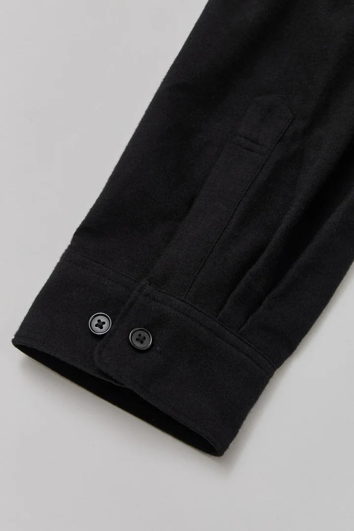 THE DAY BRUSHED COTTON SHIRT BLACK