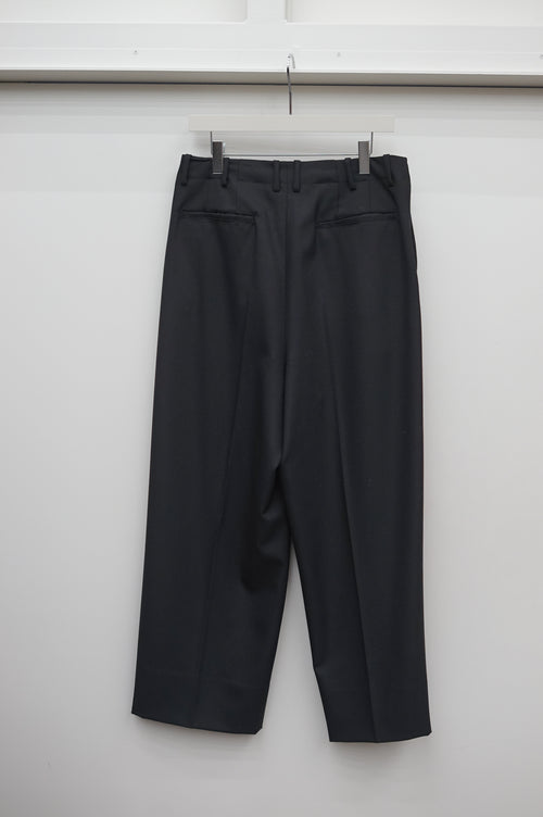 nonnotte Draping Five-Tuck Wide Trousers N-26A-019 Deep BLACK