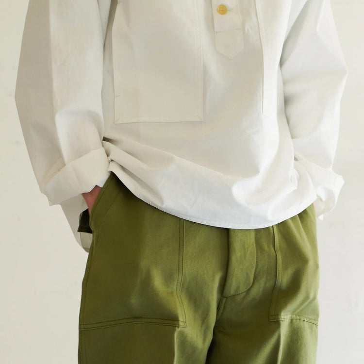 HATSKI / Pullover Work Shirt HTK-24030 WHITE
