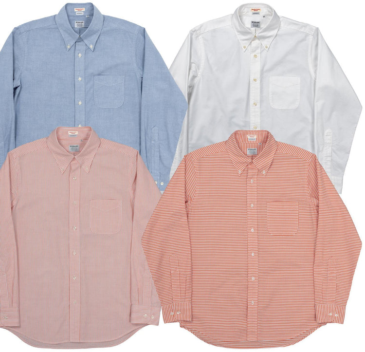 WORKERS / Modified BD Shirt ORANGE CHECK