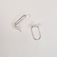 tiinei / 標本ピアス　シルバー楕円（片耳）