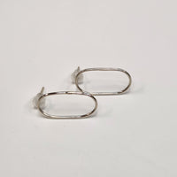 tiinei / 標本ピアス　シルバー楕円（片耳）