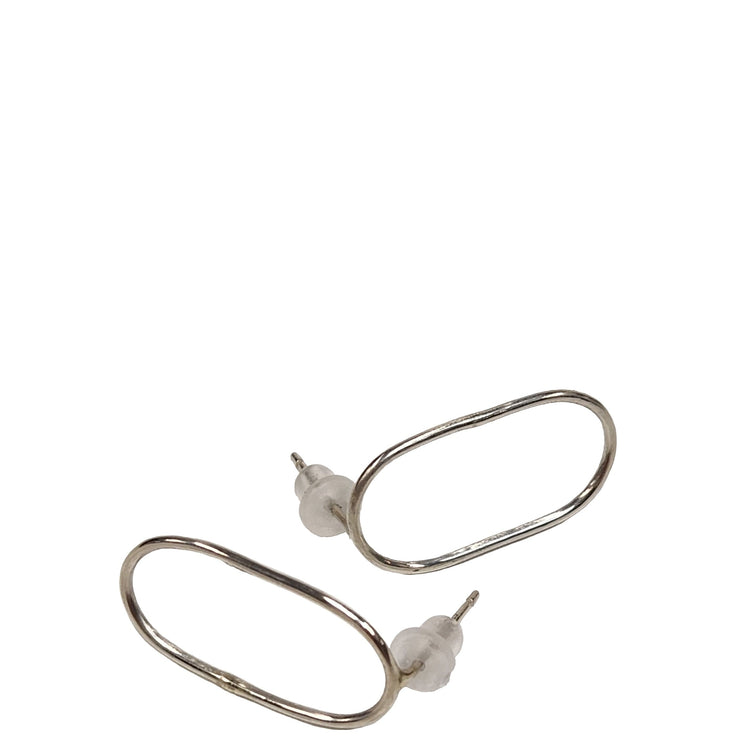 tiinei / 標本ピアス　シルバー楕円（片耳）