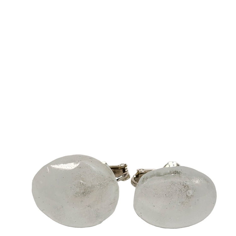 tiinei / 標本イヤリングガラス　-丸-（片耳） にごりライトグリーン