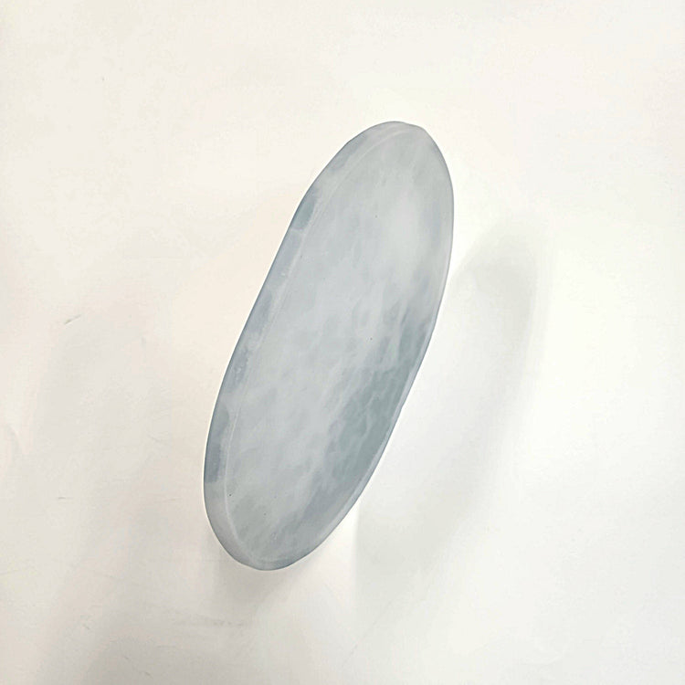 tiinei / オーバルプレート 大 にごりライトブルー