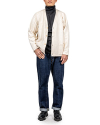 WORKERS  Cotton Relax Cardigan, White
