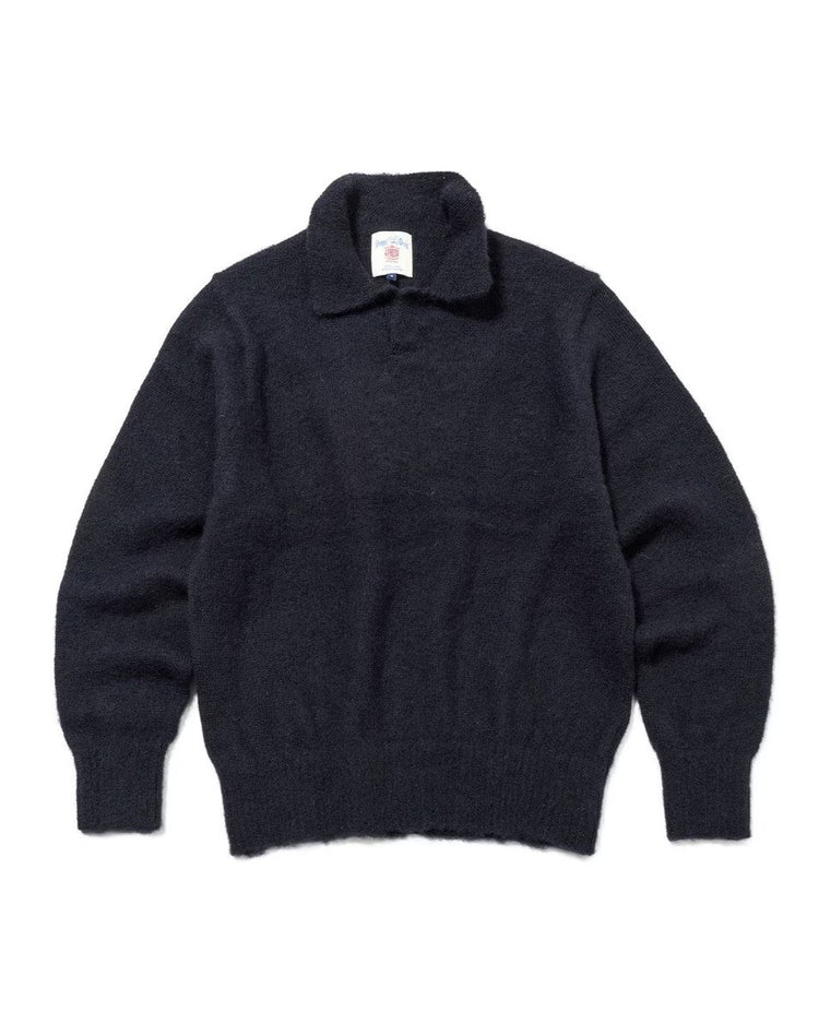 J.PRESS ORIGINALS Saggy Dog Skipper Polo Knit Japan Made KROALW0053 NAVY
