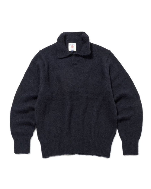 J.PRESS ORIGINALS Saggy Dog Skipper Polo Knit Japan Made KROALW0053 NAVY