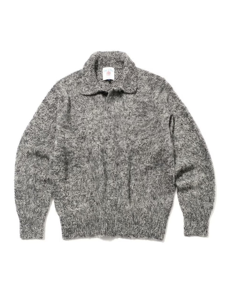 J.PRESS ORIGINALS Saggy Dog Skipper Polo Knit Japan Made KROALW0053 GRAY