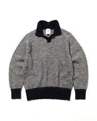 J.PRESS ORIGINALS Saggy Dog Skipper Polo Knit Japan Made KROALW0053 NAVY STRIPE