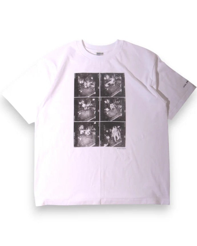 WALLA WALLA SPORT  PRINTABLE TUBE TEE / CHARLES PETERSON  "DRUM CRUSH" WHITE