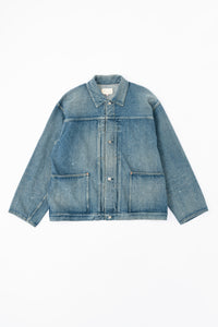 YOKO SAKAMOTO  PLEATS JACKET Fade Indigo