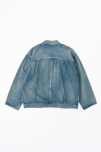 YOKO SAKAMOTO  PLEATS JACKET Fade Indigo