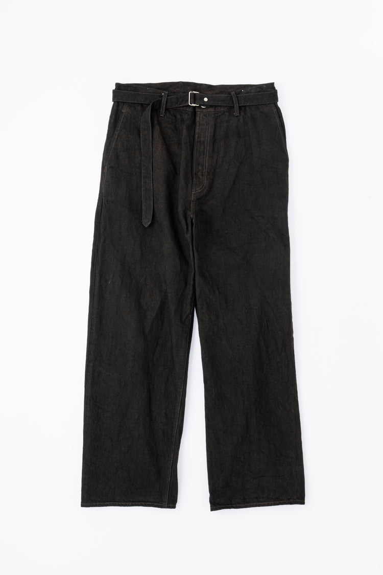 YOKO SAKAMOTO  BELTED TROUSERS KAKISHIBU YS-26SS-21