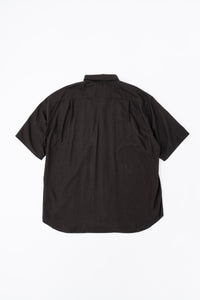 YOKO SAKAMOTO  OPEN COLLAR S/S SHIRT BROWN